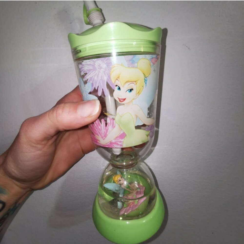 Disney Tinkerbell sipping bottle with straw